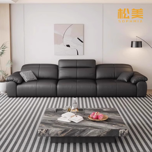 Роскошный модульный кожаный диван с откидной спинкой