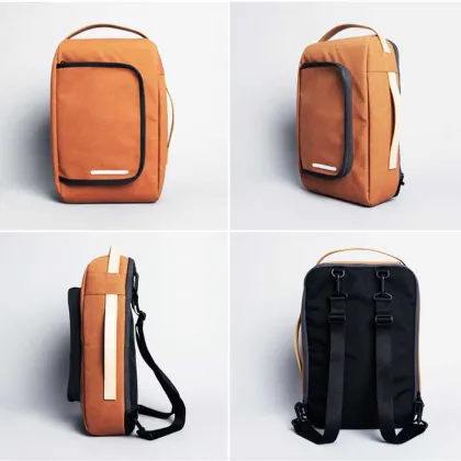 yellow taobao canvas Korean canvas bag custom backpack logo