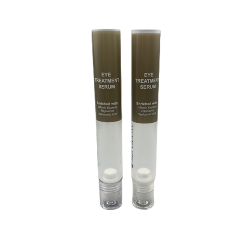 Tubo de loción de crema para ojos de 15 ml con 3 aplicador de rodillos de acero inoxidable