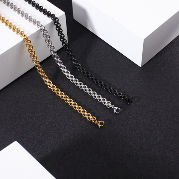 Jewelry: Gold Plated Stainless Steel Faceted Chain Necklaces and Bracelets