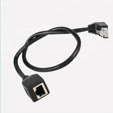 90 Degree RJ45 Male to Female Cable Extension Cord