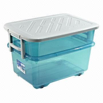 Plastic Storage Box, Double Layers, 60L
