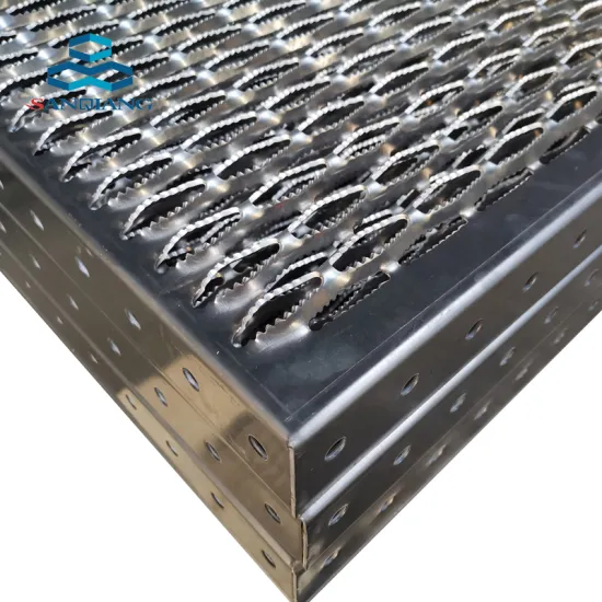 Galvanized Aluminum Perforated Extruded OEM Step Ladders and Checker Plate Serrated Steel Grating Stair Treads for Flooring and Walkways