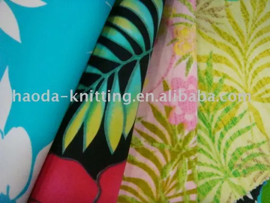 Printed Tricot For Swimwear,Warp Knitting Fabric