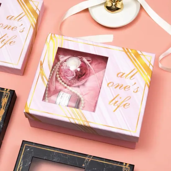 Premuim Pink Gift Packaging Paper Box