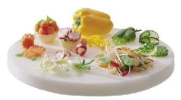 Round cutting board,white, HD PE