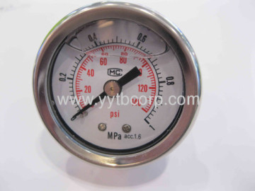 Back Connector 40mm Dial Pressure Gauge 