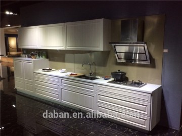 high-end wood grain whiet kitchen cabinets with reasonable price