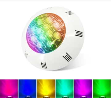 Luz LED subacuática para piscina de color blanco ABS