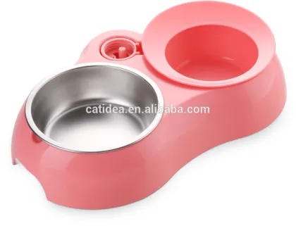 Pet feeder, double cat feeder, pet feeding, silicone double feeder