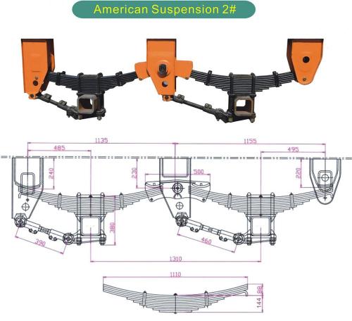 アメリカのタイプ2アクスルメカニカルサスペンション