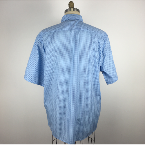 Polka dot royal blue plaid casual shirts
