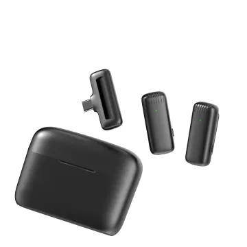 J13 Wireless Lavalier Microphone with Charging Case for Video Shoots and Outdoor Recording