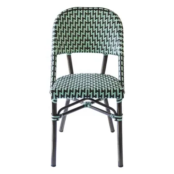 Modern Parisian Bistro Restaurant Wicker Chair Rattan