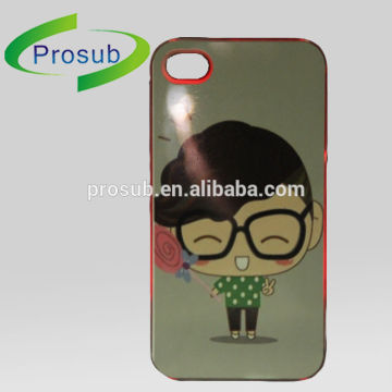 Sublimation heat tranparent plastic material LED flashing cell phone case cover skin