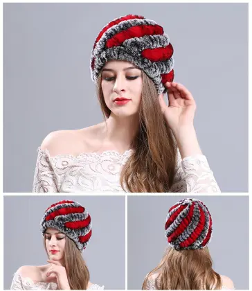 Beaver rabbit fur hat fur hat female winter