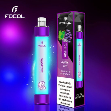 Fábrica 1000puffs LED LED VAPE AIM FIRE