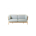 Stanley Loveseat Armleuningsbank In Walnut Linnen