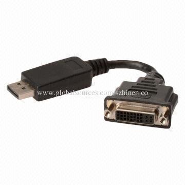 DisplayPort to DVI Cable Adapter, 15CM W/IC DP Adapter, 1,080P Video Resolution