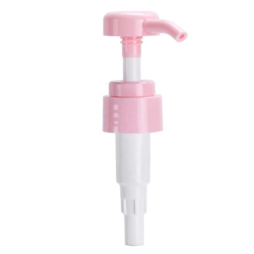 4ml grande saída para baixo trava 28/410 33/410 38/400 38/410 Cap de dispensador de loção para loção de plástico rosa PLPLAT