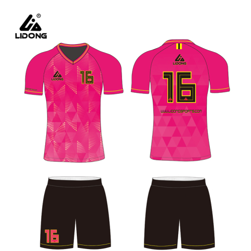 ชุดฟุตบอลโพลีเอสเตอร์ 100% รุ่นใหม่ Custom Soccer Jersey