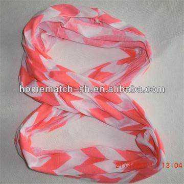 100% polyester printing knitted collar scarf, OEM offered