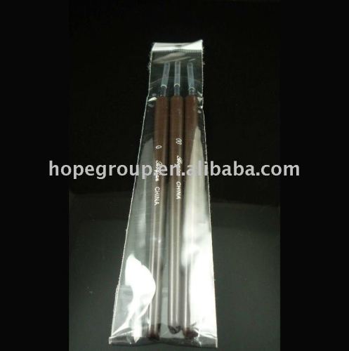 brown pole 3 pcs in a nail brush set xw-068