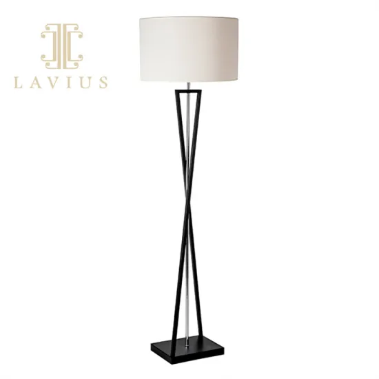 Simple fabric lampshade living room floor lamp