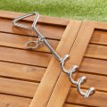 spiral soil folding pet ground anchor solid steel