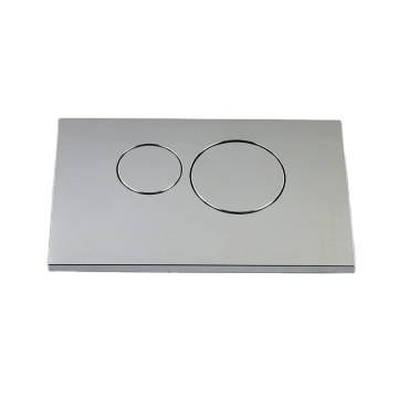 Silver Polished Chrome Wall-Hung Dual Flush Push Button Toilet Panel