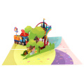 Biglietto d'auguri di compleanno per parco divertimenti 3D