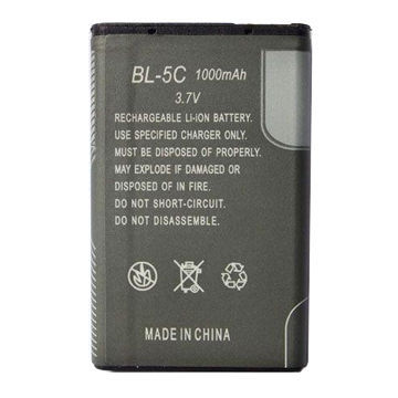 BL-5C Mobile Phone Battery, Compatible with Nokia 1110, 1110i, 1112, 1200, 1208, 1209, 1600 and 1650New