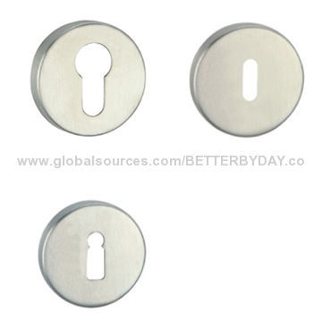 Stainless Steel Security Round Escutcheon for Door Lever Handle Lock, with Cylinder Hole