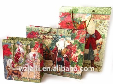 2015 Newset design Christmas gift popular hand paper bag