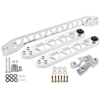 AUSO Car Modification Aluminum Silver Rear Lower Control Arms Subframe Brace for Honda Civic DX ES LX EX 01-05