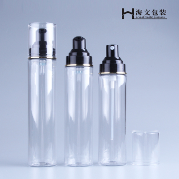 Cosmetic Plastic Bottle With Black Lotion Pump Dispenser