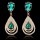 Circle Rhinestone Drop Earrings Fashion Jewelry