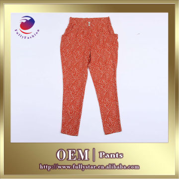 cutting of ladies trousers of new design printed casual trousers