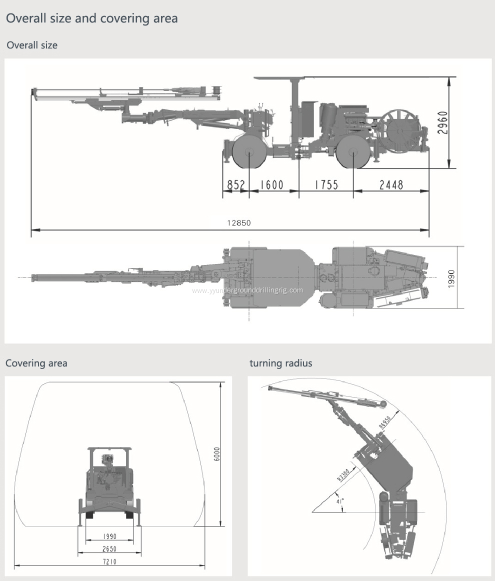 Crawler Underground Tunnel Drill with hydraulic drifter