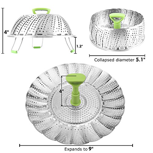 Cesta del vaporizador de vegetales de acero inoxidable para olla instantánea