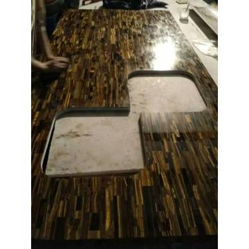 Yellow tiger eye countertop