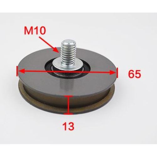 Rodillo para colgar puertas de 65 mm con tuerca autoblocante M10 para ascensores Hitachi