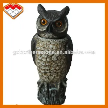 Guangzhou sale garden black granite stone owl statues