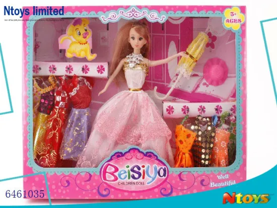 6461035 HOT SELLING VINY DOLL SET WITH NICE DRESS FOR GIRL