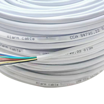 Câbles d'alarme à faible prix flexible blancs: 8 * 0,22, 4 * 0,22 et 6 * 0,22