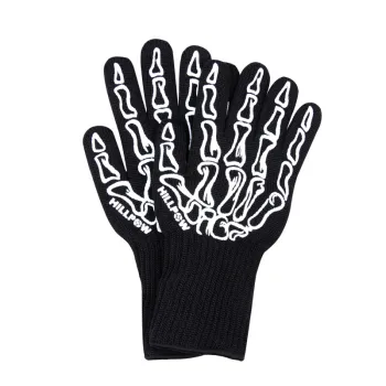 All Fingers Working Cotton Black Gloves