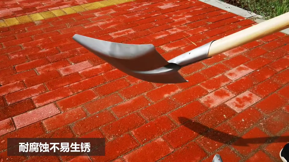 Stainless steel shovel thickened all steel pointed flat shovel agricultural flower shovel outdoor