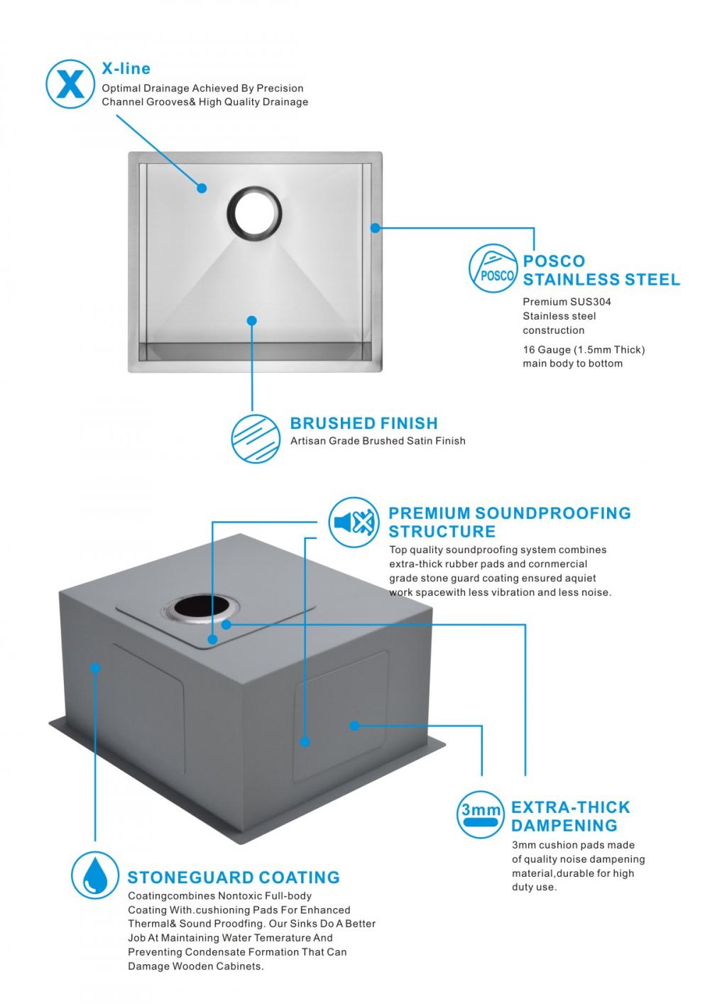 Designed Stainless Steel Sink