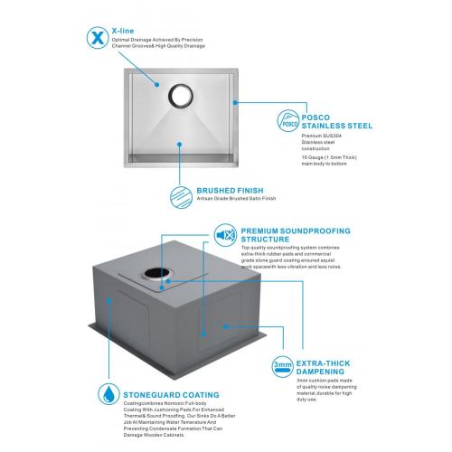 Deep Kitchen Sink White Undermount Single Bowl New Kitchen Sink Manufactory