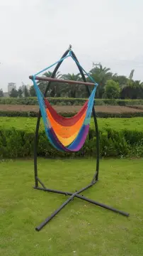 X fame hammock stand Caribbean hanging portable hammock chair with stand rainbow color hammock stand
